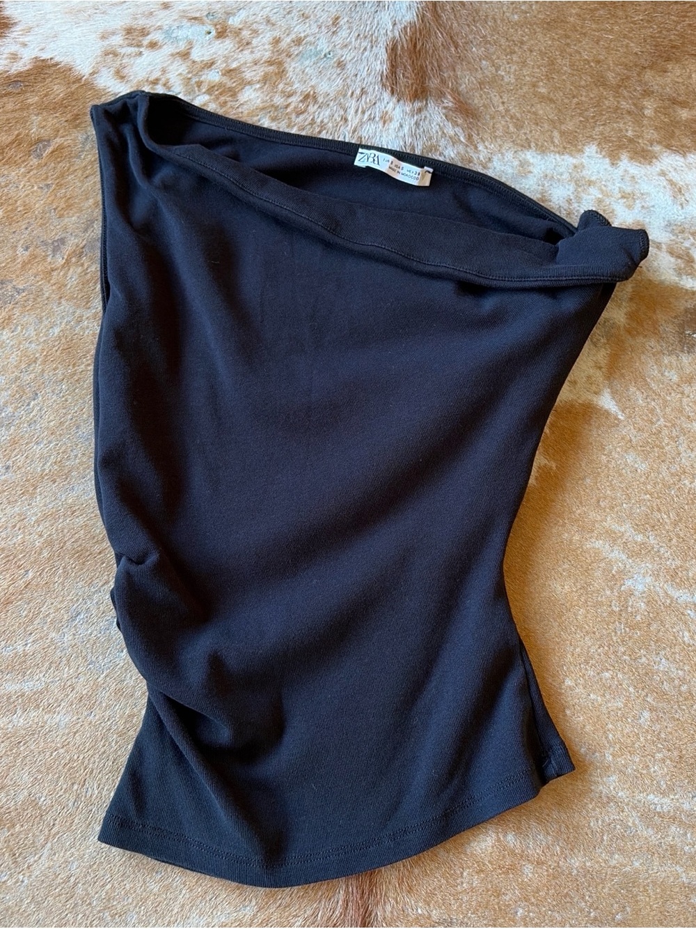 Zara Black Off the Shoulder Tank Top
